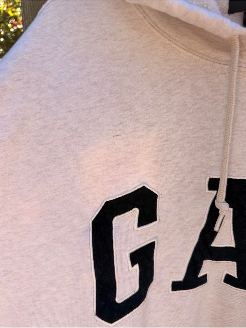 GAP Cream Hoodie with Black Logo - Picture 5 of 6